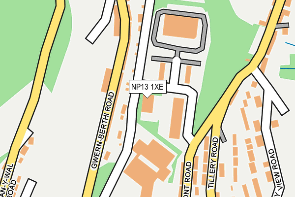 NP13 1XE map - OS OpenMap – Local (Ordnance Survey) NP13 1XE map - OS OpenMap – Local (Ordnance Survey)