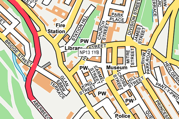 NP13 1YB map - OS OpenMap – Local (Ordnance Survey) NP13 1YB map - OS OpenMap – Local (Ordnance Survey)