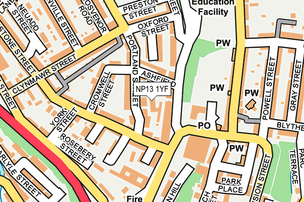 NP13 1YF map - OS OpenMap – Local (Ordnance Survey) NP13 1YF map - OS OpenMap – Local (Ordnance Survey)