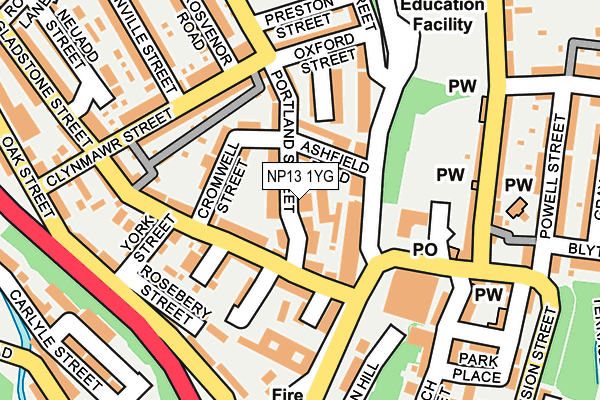 NP13 1YG map - OS OpenMap – Local (Ordnance Survey) NP13 1YG map - OS OpenMap – Local (Ordnance Survey)