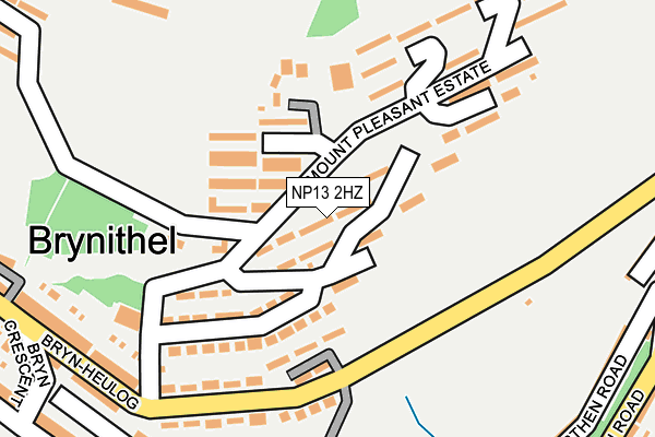 NP13 2HZ map - OS OpenMap – Local (Ordnance Survey) NP13 2HZ map - OS OpenMap – Local (Ordnance Survey)