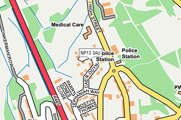 NP13 3AU map - OS OpenMap – Local (Ordnance Survey) NP13 3AU map - OS OpenMap – Local (Ordnance Survey)