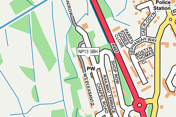 NP13 3BH map - OS OpenMap – Local (Ordnance Survey) NP13 3BH map - OS OpenMap – Local (Ordnance Survey)