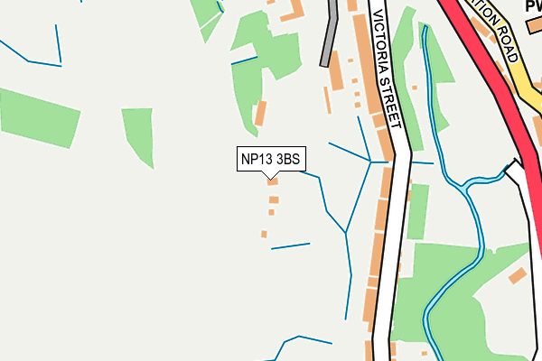 NP13 3BS map - OS OpenMap – Local (Ordnance Survey) NP13 3BS map - OS OpenMap – Local (Ordnance Survey)