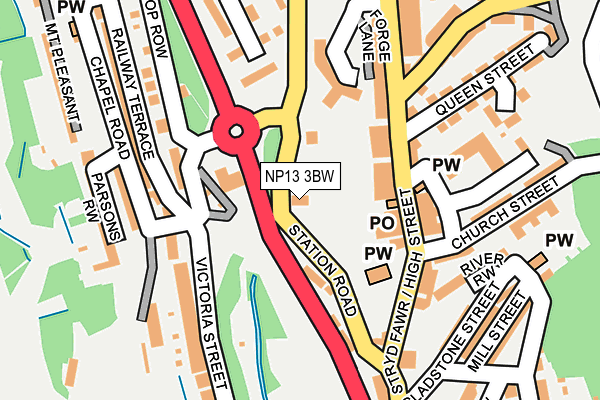 NP13 3BW map - OS OpenMap – Local (Ordnance Survey) NP13 3BW map - OS OpenMap – Local (Ordnance Survey)