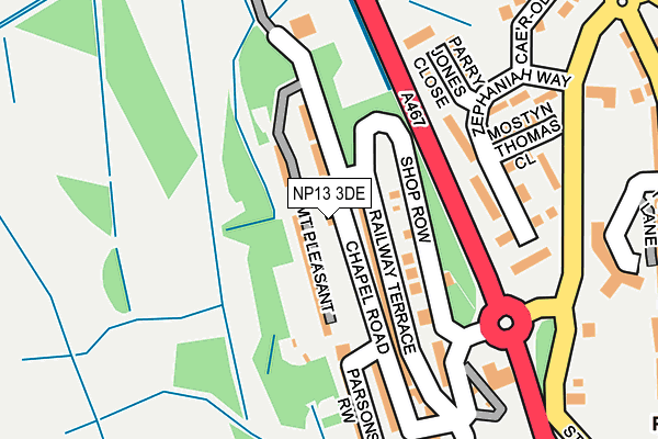 NP13 3DE map - OS OpenMap – Local (Ordnance Survey) NP13 3DE map - OS OpenMap – Local (Ordnance Survey)