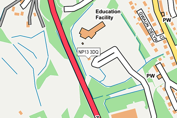 NP13 3DQ map - OS OpenMap – Local (Ordnance Survey) NP13 3DQ map - OS OpenMap – Local (Ordnance Survey)
