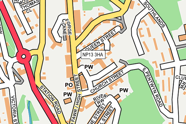 NP13 3HA map - OS OpenMap – Local (Ordnance Survey) NP13 3HA map - OS OpenMap – Local (Ordnance Survey)
