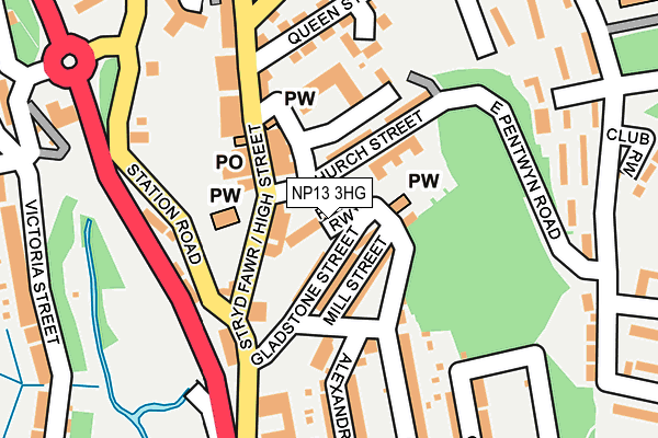 NP13 3HG map - OS OpenMap – Local (Ordnance Survey) NP13 3HG map - OS OpenMap – Local (Ordnance Survey)