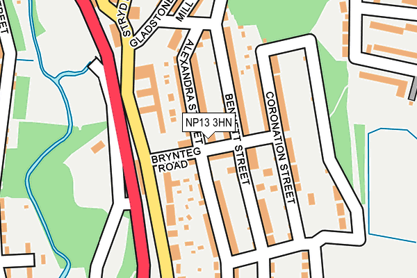 NP13 3HN map - OS OpenMap – Local (Ordnance Survey) NP13 3HN map - OS OpenMap – Local (Ordnance Survey)