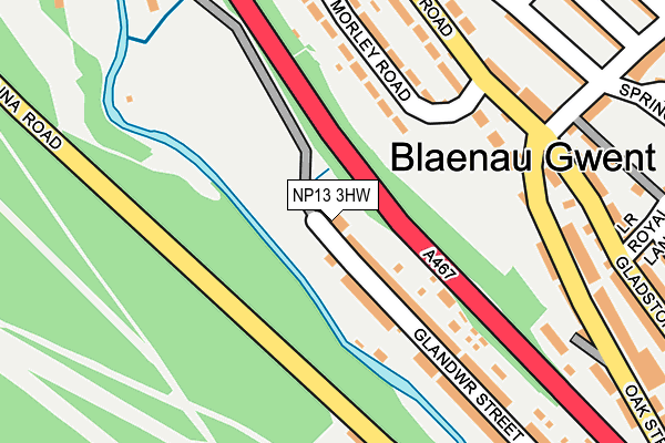 NP13 3HW map - OS OpenMap – Local (Ordnance Survey) NP13 3HW map - OS OpenMap – Local (Ordnance Survey)
