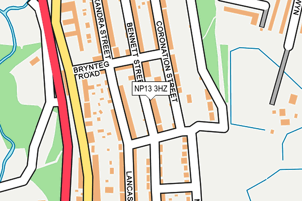 NP13 3HZ map - OS OpenMap – Local (Ordnance Survey) NP13 3HZ map - OS OpenMap – Local (Ordnance Survey)