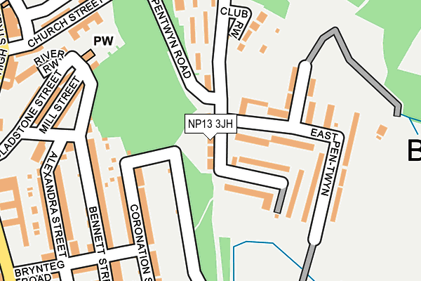 NP13 3JH map - OS OpenMap – Local (Ordnance Survey) NP13 3JH map - OS OpenMap – Local (Ordnance Survey)