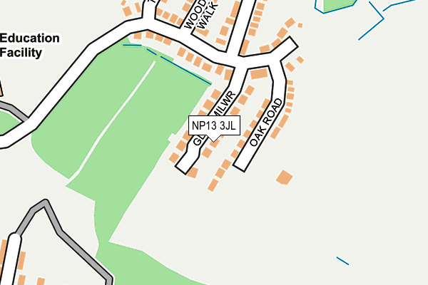 NP13 3JL map - OS OpenMap – Local (Ordnance Survey) NP13 3JL map - OS OpenMap – Local (Ordnance Survey)