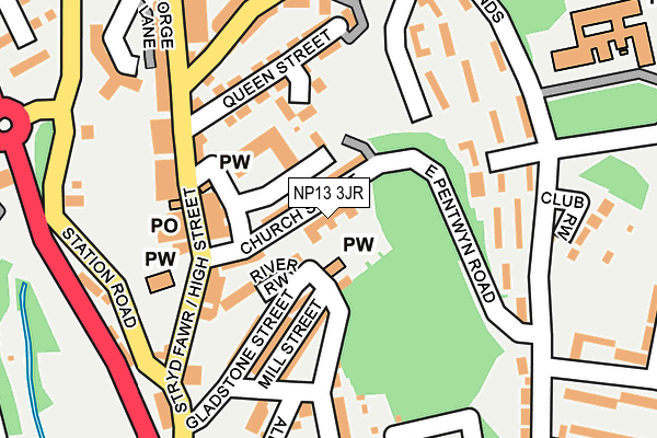 NP13 3JR map - OS OpenMap – Local (Ordnance Survey) NP13 3JR map - OS OpenMap – Local (Ordnance Survey)
