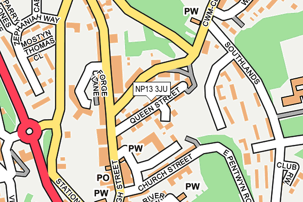 NP13 3JU map - OS OpenMap – Local (Ordnance Survey) NP13 3JU map - OS OpenMap – Local (Ordnance Survey)