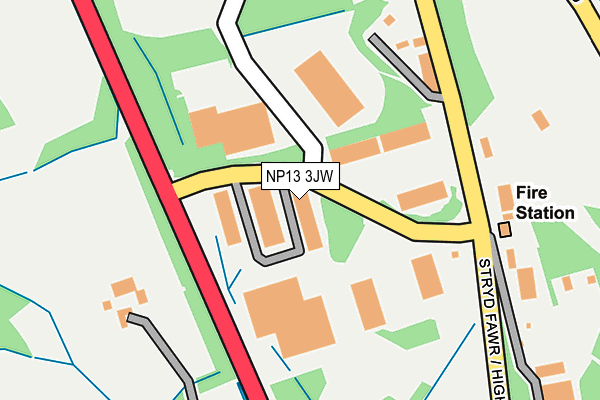 NP13 3JW map - OS OpenMap – Local (Ordnance Survey) NP13 3JW map - OS OpenMap – Local (Ordnance Survey)