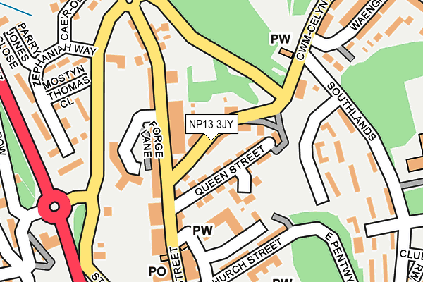 NP13 3JY map - OS OpenMap – Local (Ordnance Survey) NP13 3JY map - OS OpenMap – Local (Ordnance Survey)