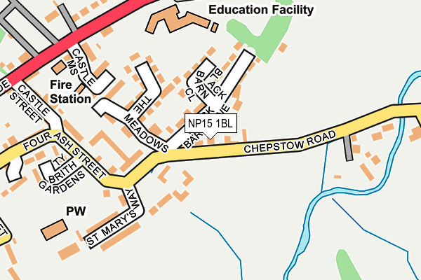 NP15 1BL map - OS OpenMap – Local (Ordnance Survey) NP15 1BL map - OS OpenMap – Local (Ordnance Survey)
