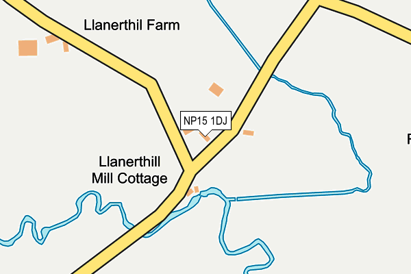 NP15 1DJ map - OS OpenMap – Local (Ordnance Survey)