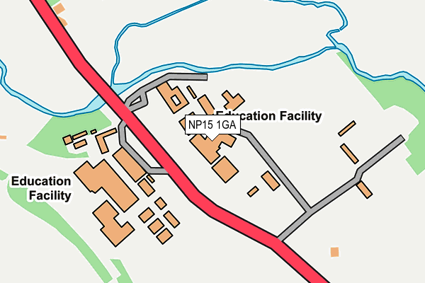 NP15 1GA map - OS OpenMap – Local (Ordnance Survey) NP15 1GA map - OS OpenMap – Local (Ordnance Survey)