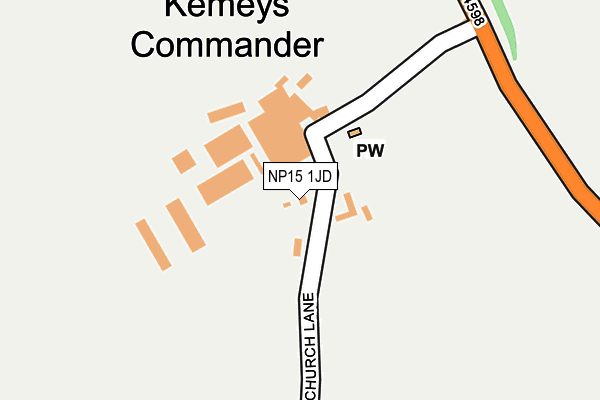 NP15 1JD map - OS OpenMap – Local (Ordnance Survey) NP15 1JD map - OS OpenMap – Local (Ordnance Survey)