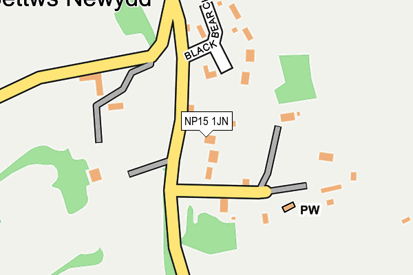 NP15 1JN map - OS OpenMap – Local (Ordnance Survey) NP15 1JN map - OS OpenMap – Local (Ordnance Survey)