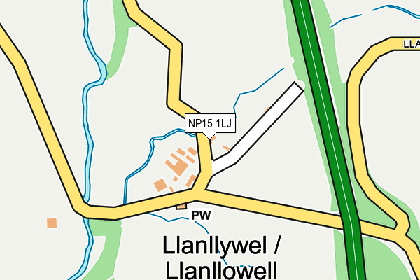 NP15 1LJ map - OS OpenMap – Local (Ordnance Survey) NP15 1LJ map - OS OpenMap – Local (Ordnance Survey)