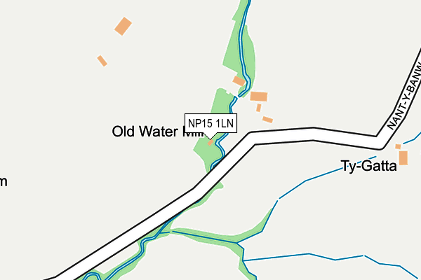 NP15 1LN map - OS OpenMap – Local (Ordnance Survey) NP15 1LN map - OS OpenMap – Local (Ordnance Survey)