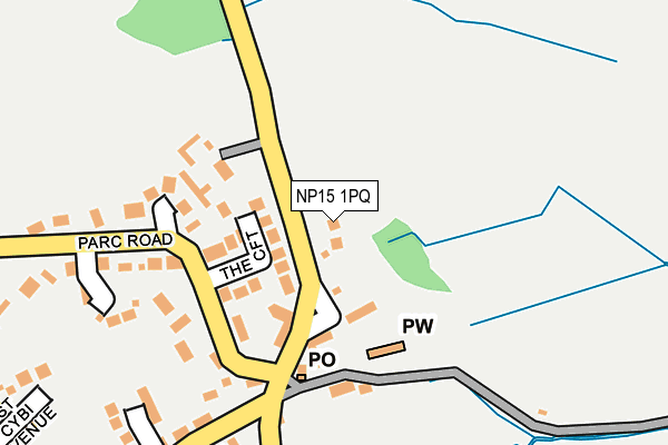 NP15 1PQ map - OS OpenMap – Local (Ordnance Survey) NP15 1PQ map - OS OpenMap – Local (Ordnance Survey)