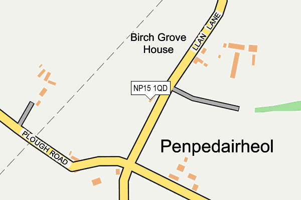 NP15 1QD map - OS OpenMap – Local (Ordnance Survey) NP15 1QD map - OS OpenMap – Local (Ordnance Survey)
