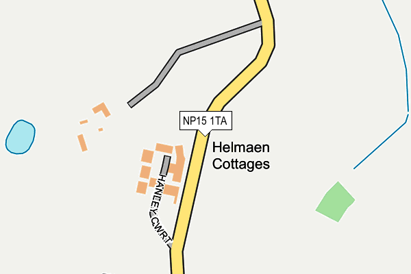 NP15 1TA map - OS OpenMap – Local (Ordnance Survey) NP15 1TA map - OS OpenMap – Local (Ordnance Survey)
