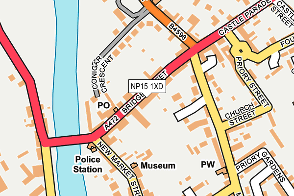 NP15 1XD map - OS OpenMap – Local (Ordnance Survey) NP15 1XD map - OS OpenMap – Local (Ordnance Survey)
