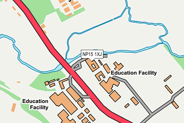 NP15 1XJ map - OS OpenMap – Local (Ordnance Survey) NP15 1XJ map - OS OpenMap – Local (Ordnance Survey)