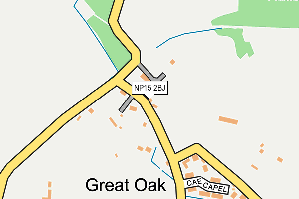 NP15 2BJ map - OS OpenMap – Local (Ordnance Survey) NP15 2BJ map - OS OpenMap – Local (Ordnance Survey)