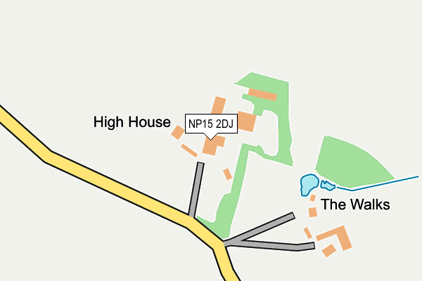 NP15 2DJ map - OS OpenMap – Local (Ordnance Survey) NP15 2DJ map - OS OpenMap – Local (Ordnance Survey)