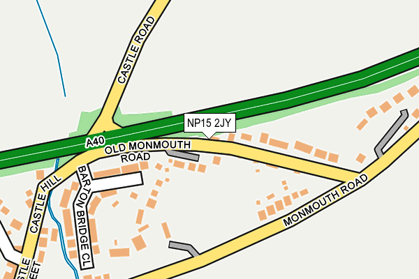 NP15 2JY map - OS OpenMap – Local (Ordnance Survey)