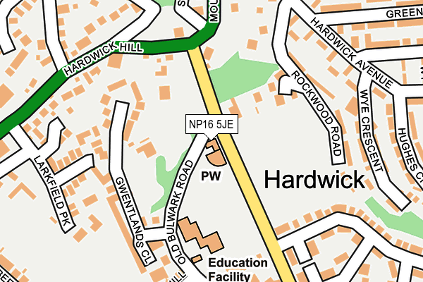 NP16 5JE map - OS OpenMap – Local (Ordnance Survey) NP16 5JE map - OS OpenMap – Local (Ordnance Survey)