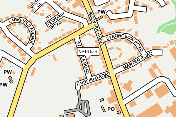 NP16 5JR map - OS OpenMap – Local (Ordnance Survey) NP16 5JR map - OS OpenMap – Local (Ordnance Survey)
