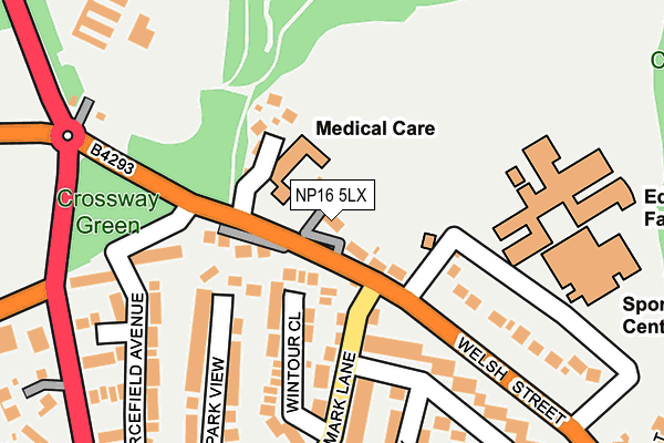 NP16 5LX map - OS OpenMap – Local (Ordnance Survey) NP16 5LX map - OS OpenMap – Local (Ordnance Survey)