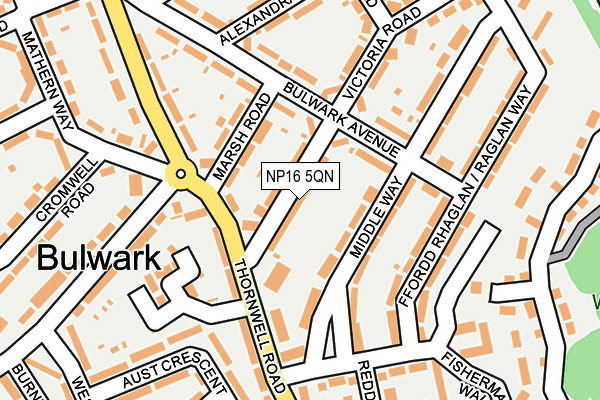 NP16 5QN map - OS OpenMap – Local (Ordnance Survey) NP16 5QN map - OS OpenMap – Local (Ordnance Survey)