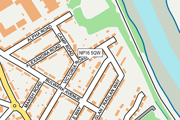 NP16 5QW map - OS OpenMap – Local (Ordnance Survey) NP16 5QW map - OS OpenMap – Local (Ordnance Survey)