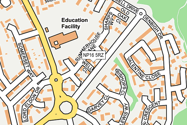 NP16 5RZ map - OS OpenMap – Local (Ordnance Survey) NP16 5RZ map - OS OpenMap – Local (Ordnance Survey)