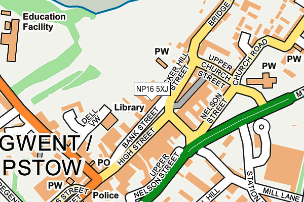 NP16 5XJ map - OS OpenMap – Local (Ordnance Survey) NP16 5XJ map - OS OpenMap – Local (Ordnance Survey)