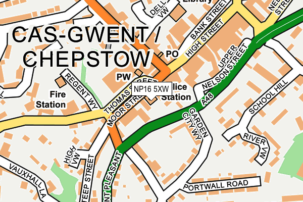 NP16 5XW map - OS OpenMap – Local (Ordnance Survey) NP16 5XW map - OS OpenMap – Local (Ordnance Survey)