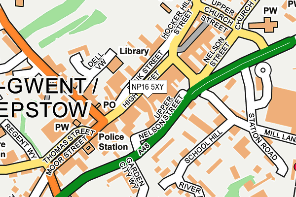 NP16 5XY map - OS OpenMap – Local (Ordnance Survey) NP16 5XY map - OS OpenMap – Local (Ordnance Survey)