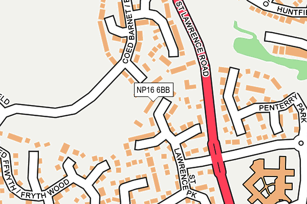NP16 6BB map - OS OpenMap – Local (Ordnance Survey) NP16 6BB map - OS OpenMap – Local (Ordnance Survey)