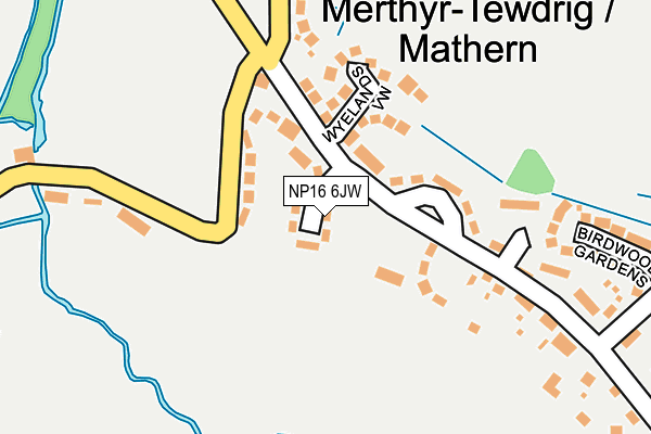 NP16 6JW map - OS OpenMap – Local (Ordnance Survey) NP16 6JW map - OS OpenMap – Local (Ordnance Survey)