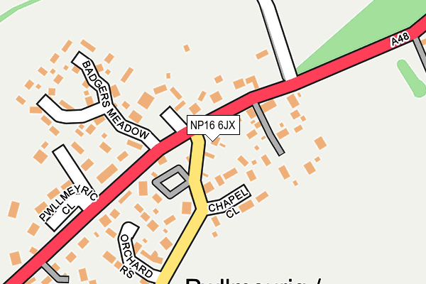 NP16 6JX map - OS OpenMap – Local (Ordnance Survey) NP16 6JX map - OS OpenMap – Local (Ordnance Survey)