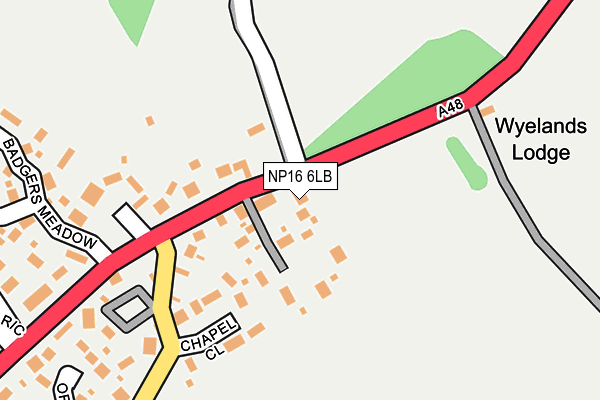 NP16 6LB map - OS OpenMap – Local (Ordnance Survey) NP16 6LB map - OS OpenMap – Local (Ordnance Survey)